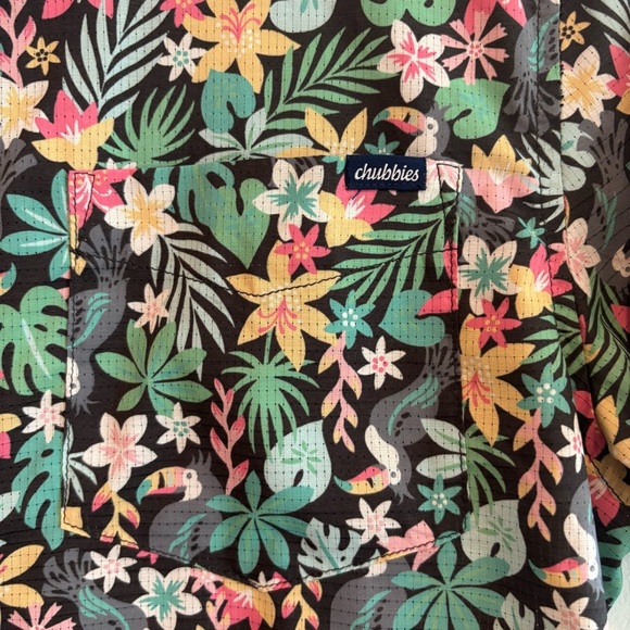 Chubbies The Bloomerang Floral BreezeTech Lightweight Button Up Shirt XS Beach - Picture 8 of 11